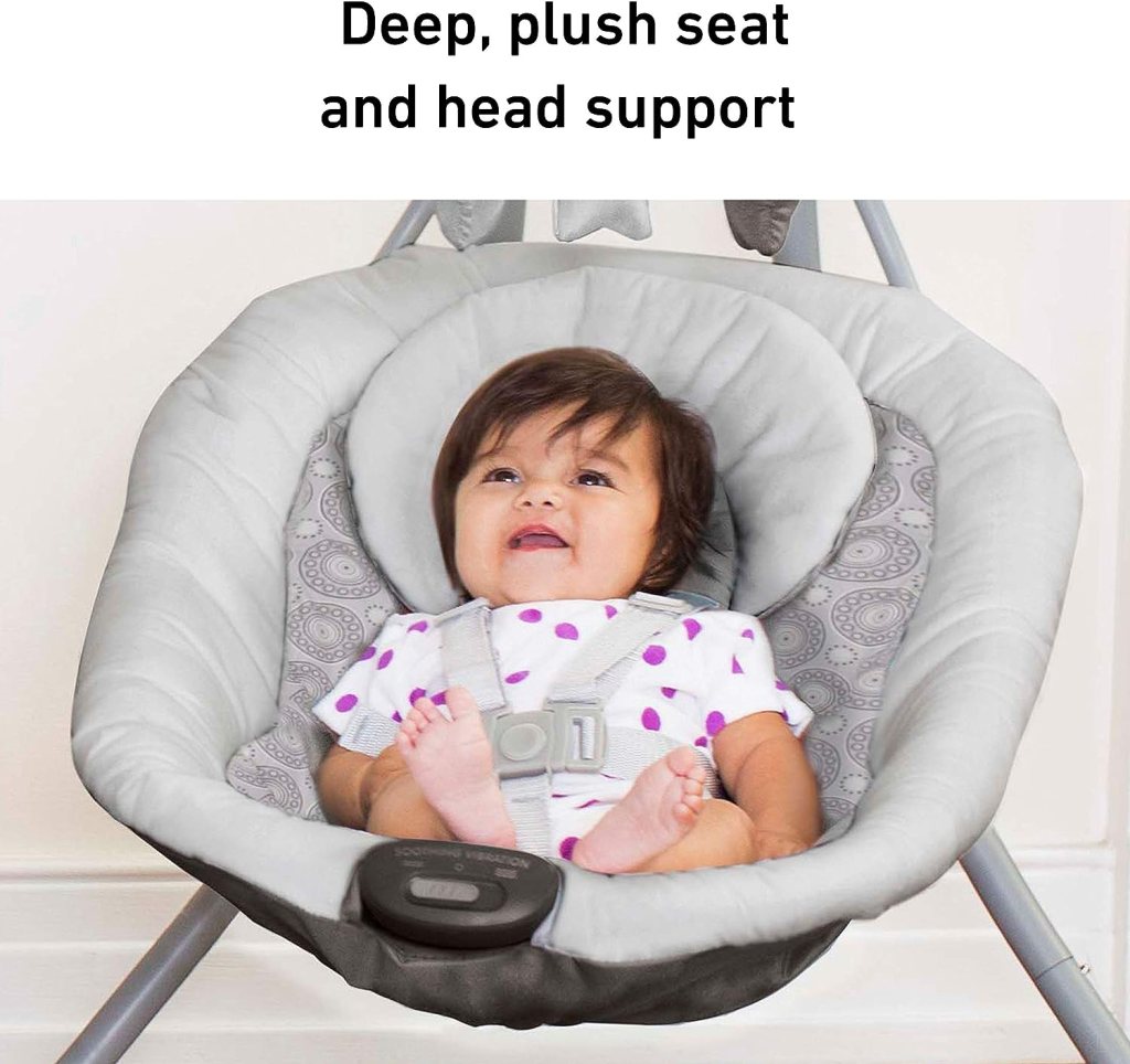 Graco Simple Sway Swing - Deep, plush seat and head support