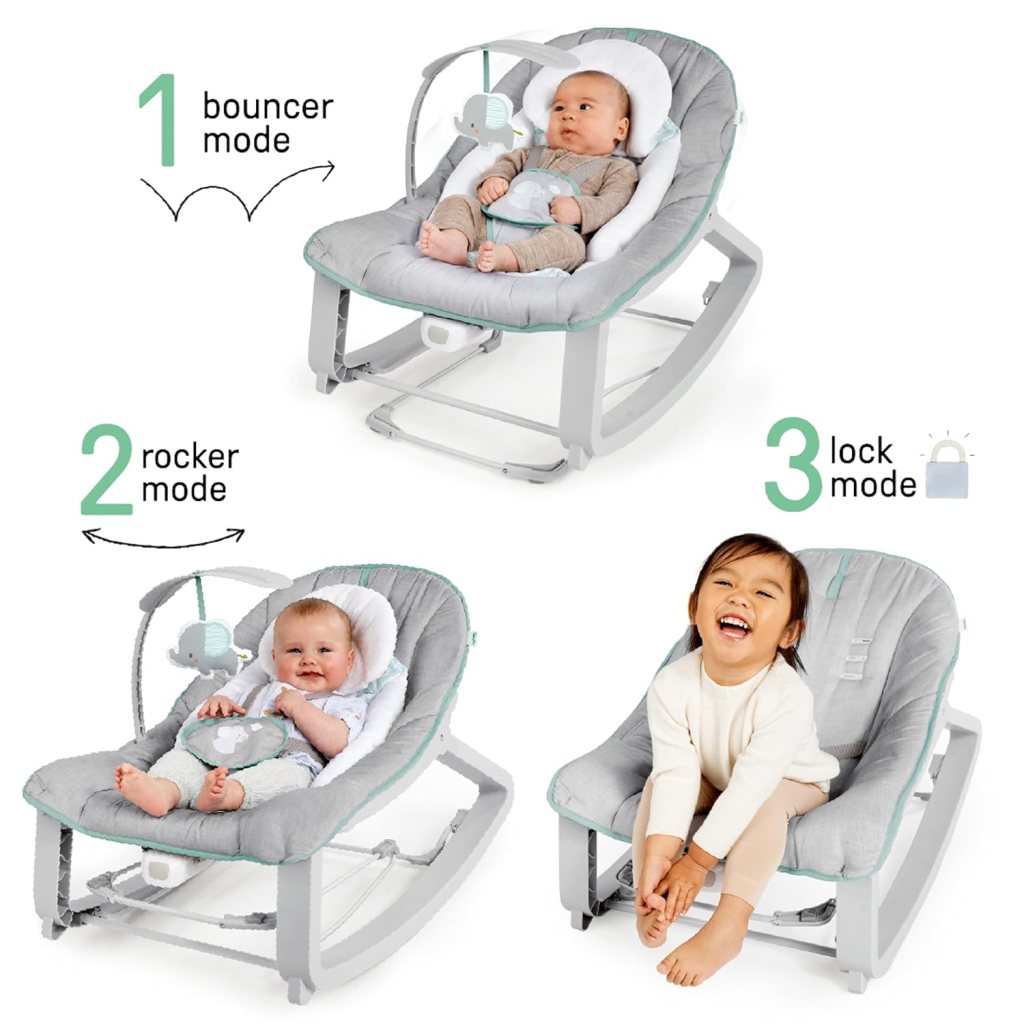 Ingenuity Keep Cozy Baby Bouncer: 3 modes